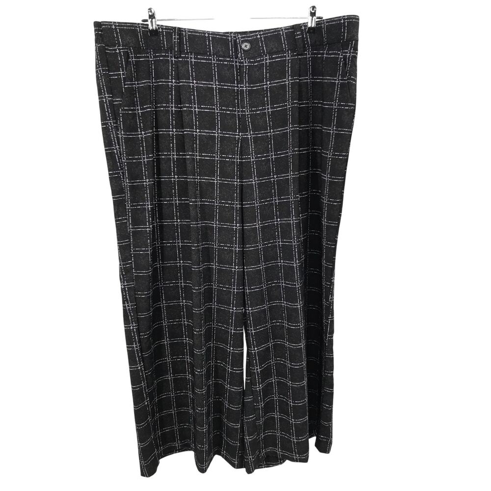 Torrid Wide Leg Crepe Ink Dot Plaid Pants Plus Size 28